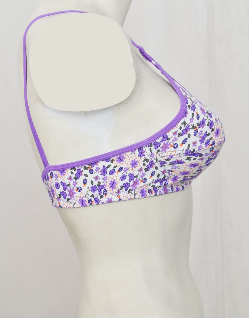 Printed Stretch Cotton Bra FN175