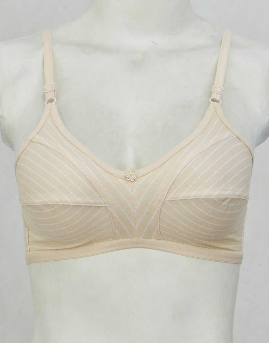 Printed Stretch Cotton Bra FN192