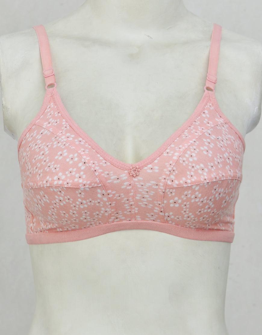 Printed Stretch Cotton Bra FN193