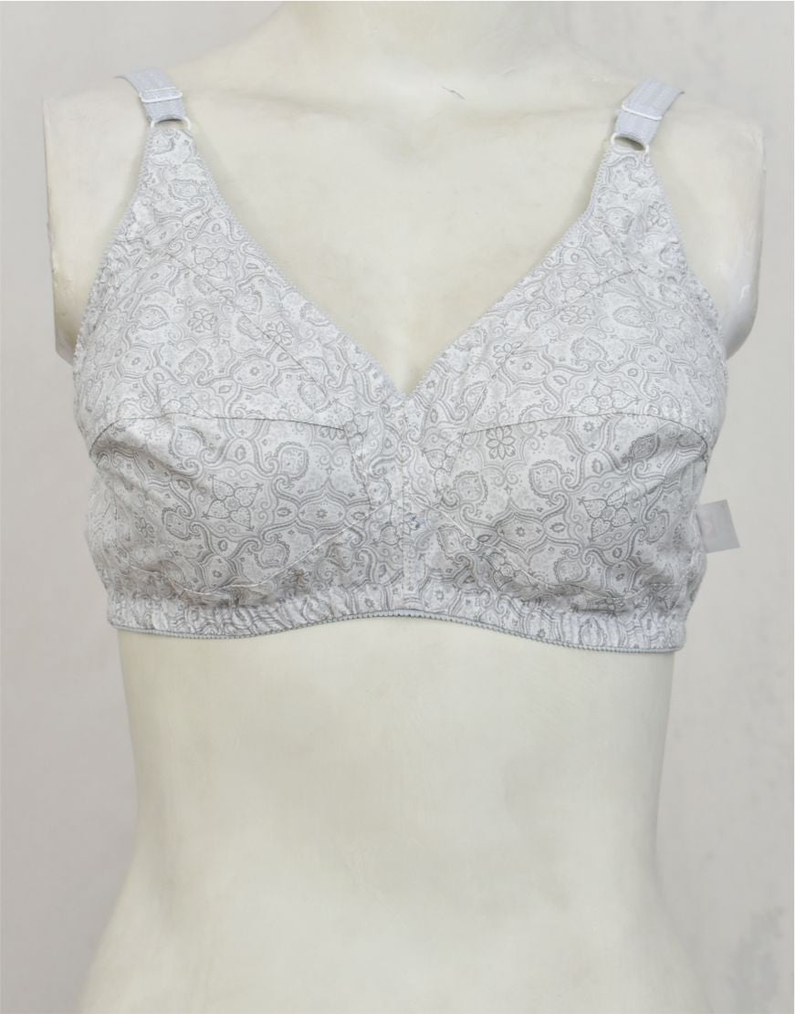 Pack of 3 Random Prints Cotton Woven Fabric Bras FN130 (Non-Padded, Non Wired)