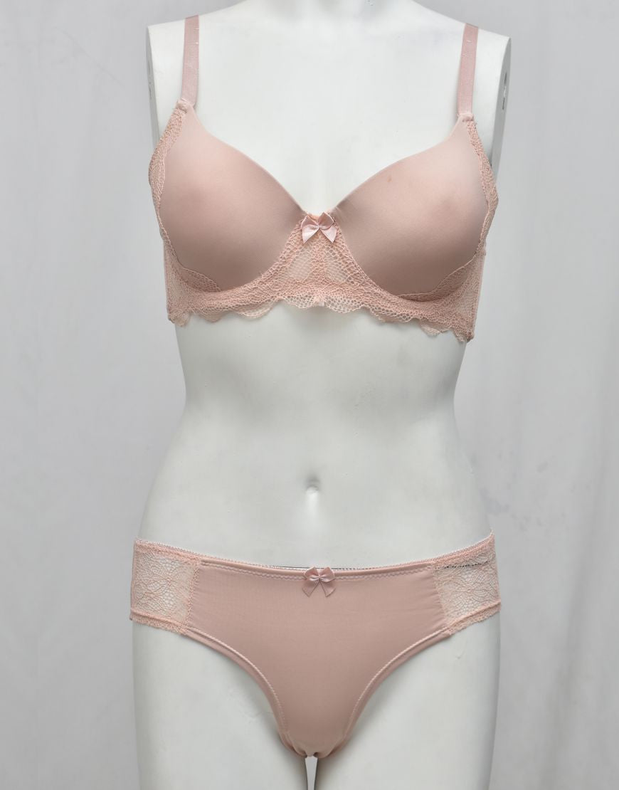 Premium Quality Single Padded Fancy Bra Panty Set