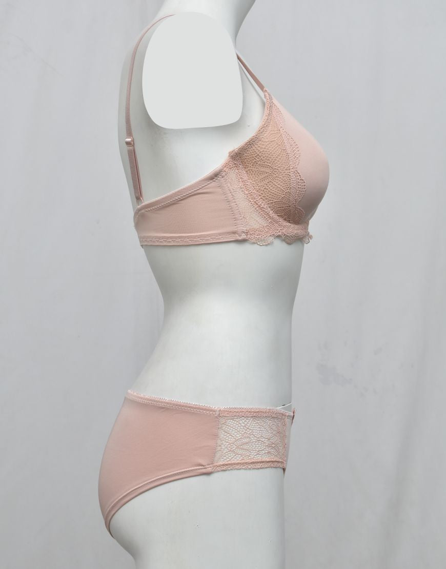 Premium Quality Single Padded Fancy Bra Panty Set