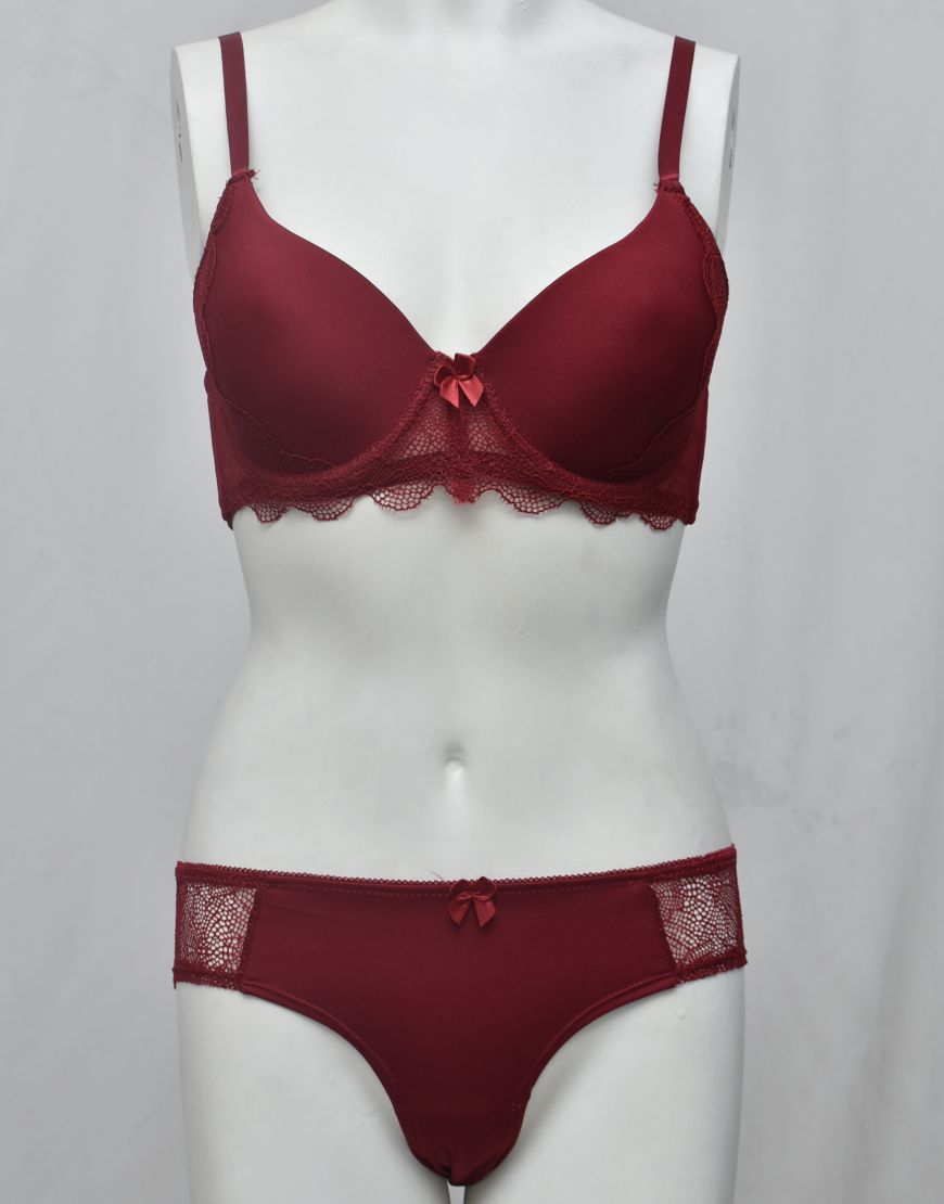Premium Quality Single Padded Fancy Bra Panty Set
