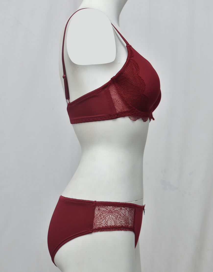Premium Quality Single Padded Fancy Bra Panty Set
