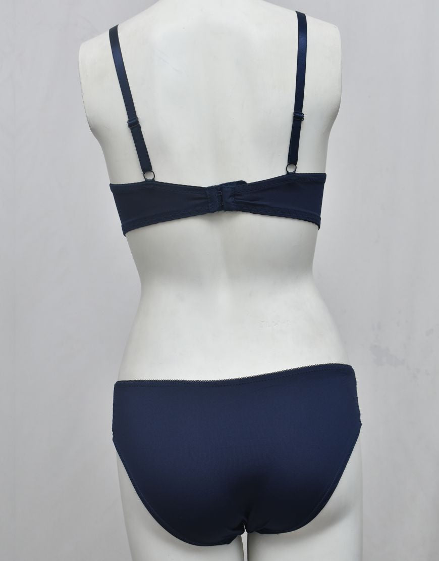 Premium Quality Single Padded Fancy Bra Panty Set
