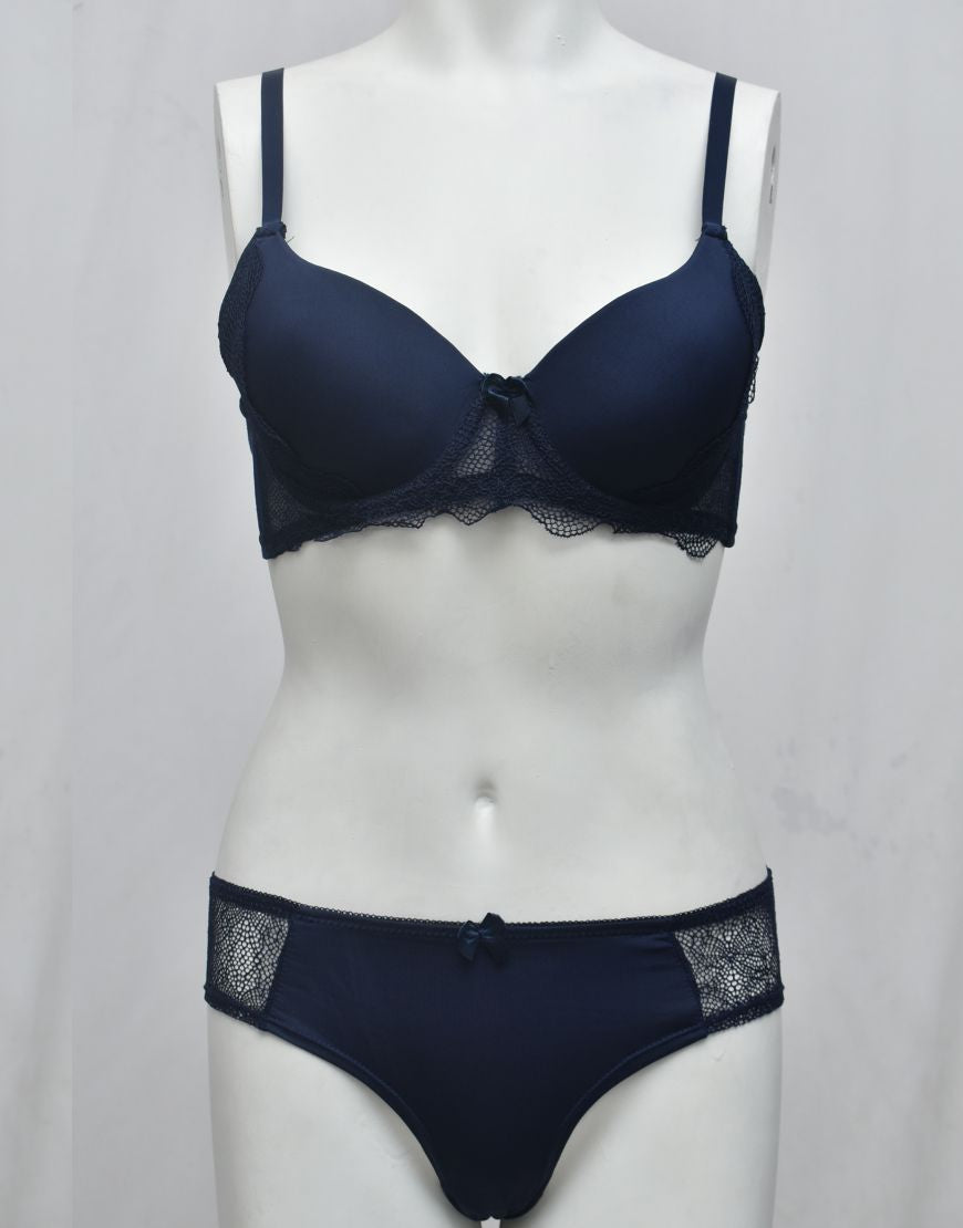 Premium Quality Single Padded Fancy Bra Panty Set