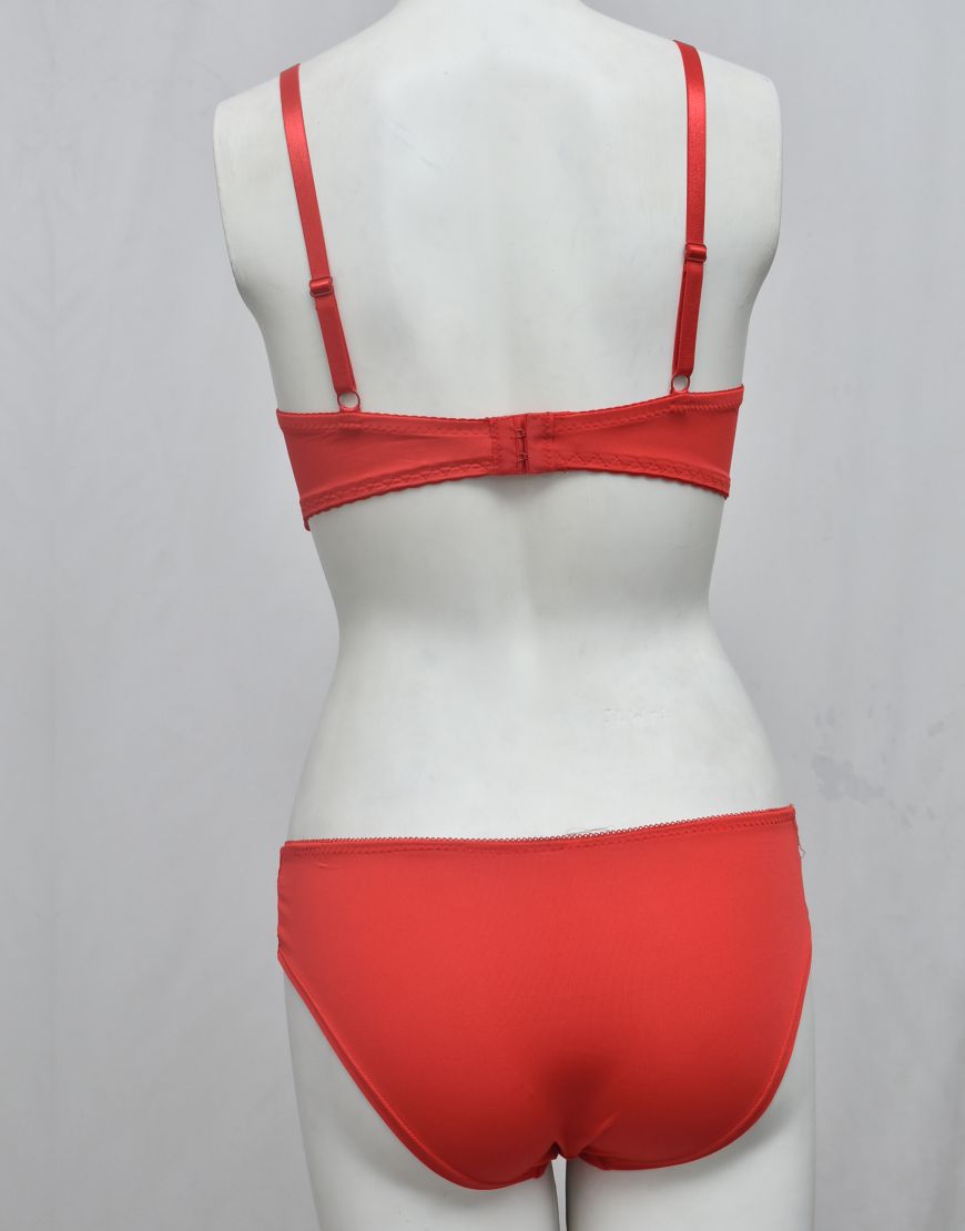 Premium Quality Single Padded Fancy Bra Panty Set