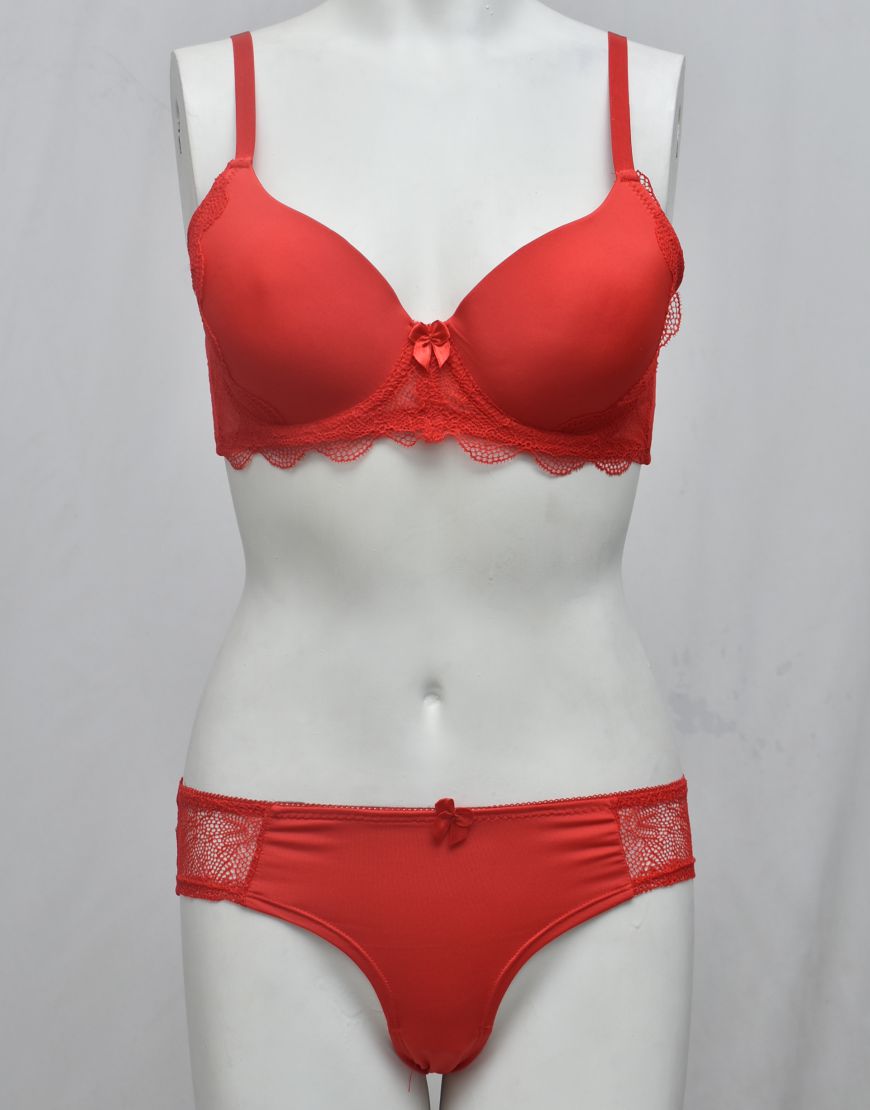 Premium Quality Single Padded Fancy Bra Panty Set