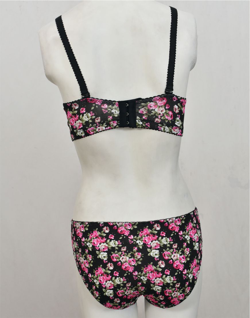 Spring Flowers Padded Bra Panty Set