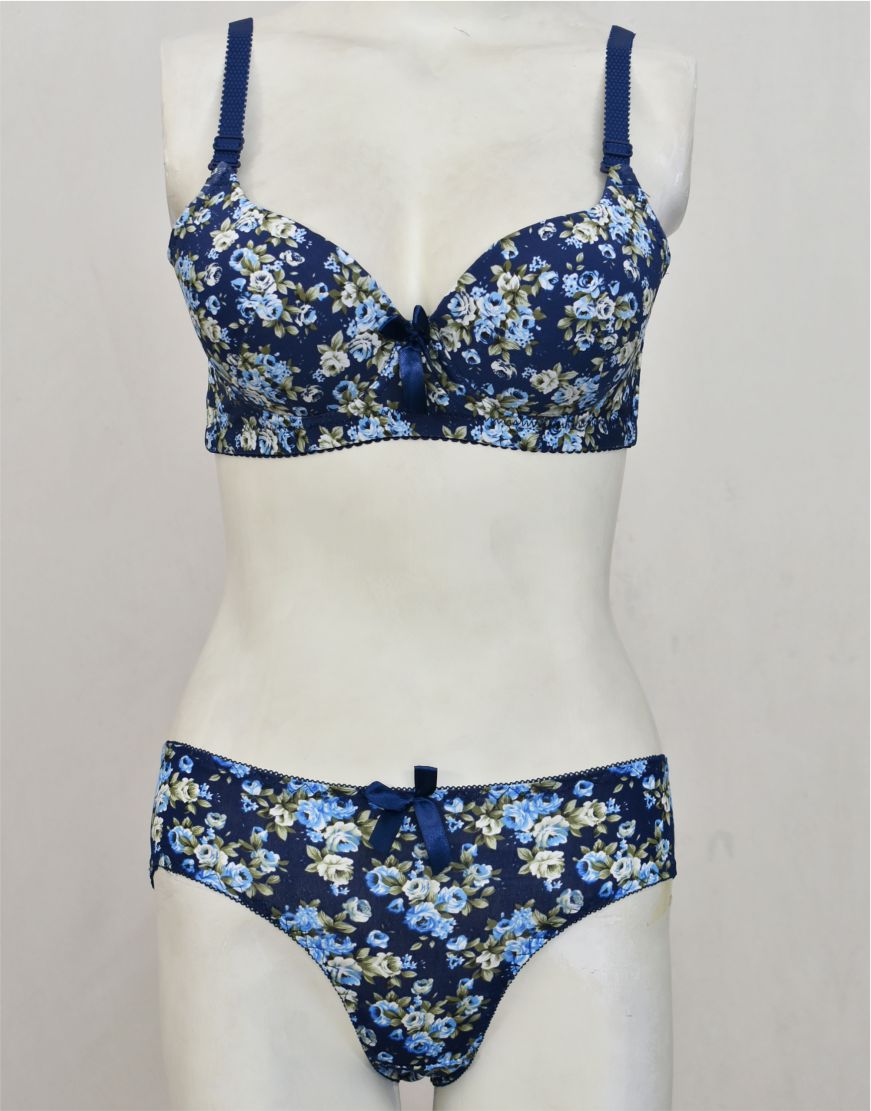 Spring Flowers Padded Bra Panty Set