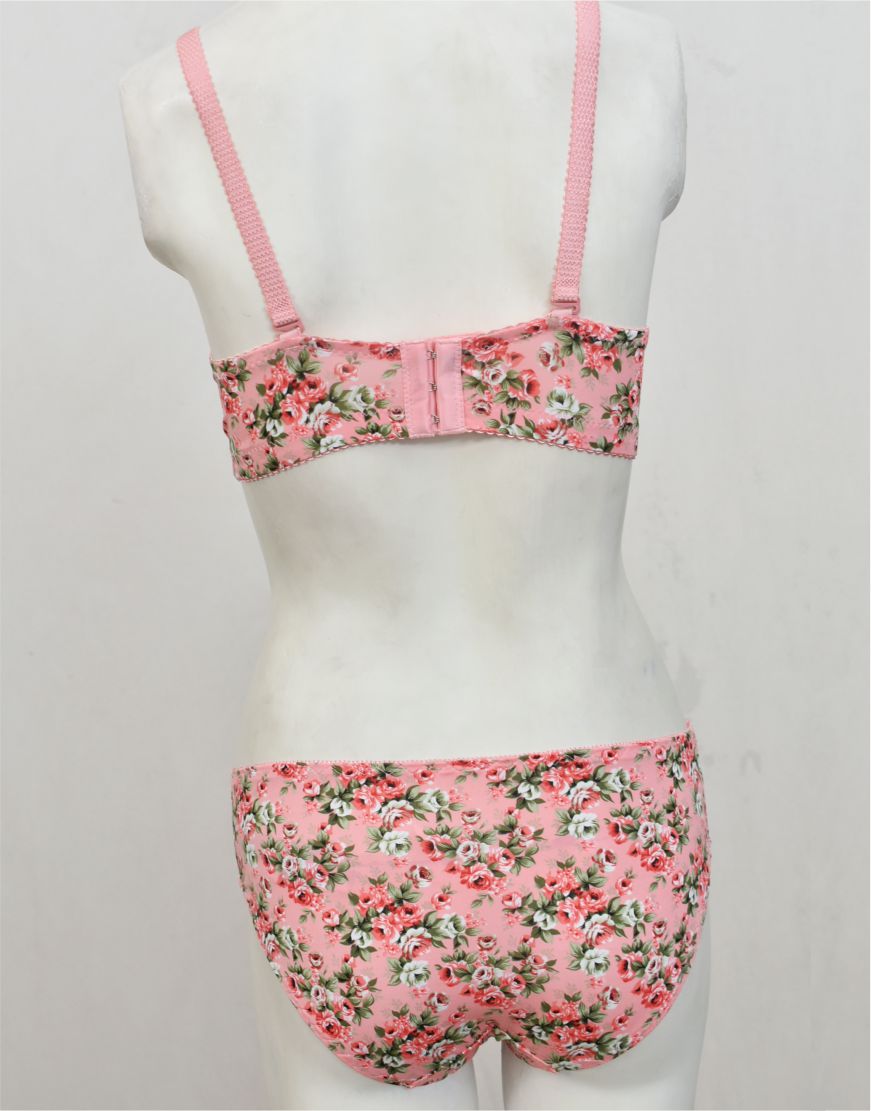 Spring Flowers Padded Bra Panty Set