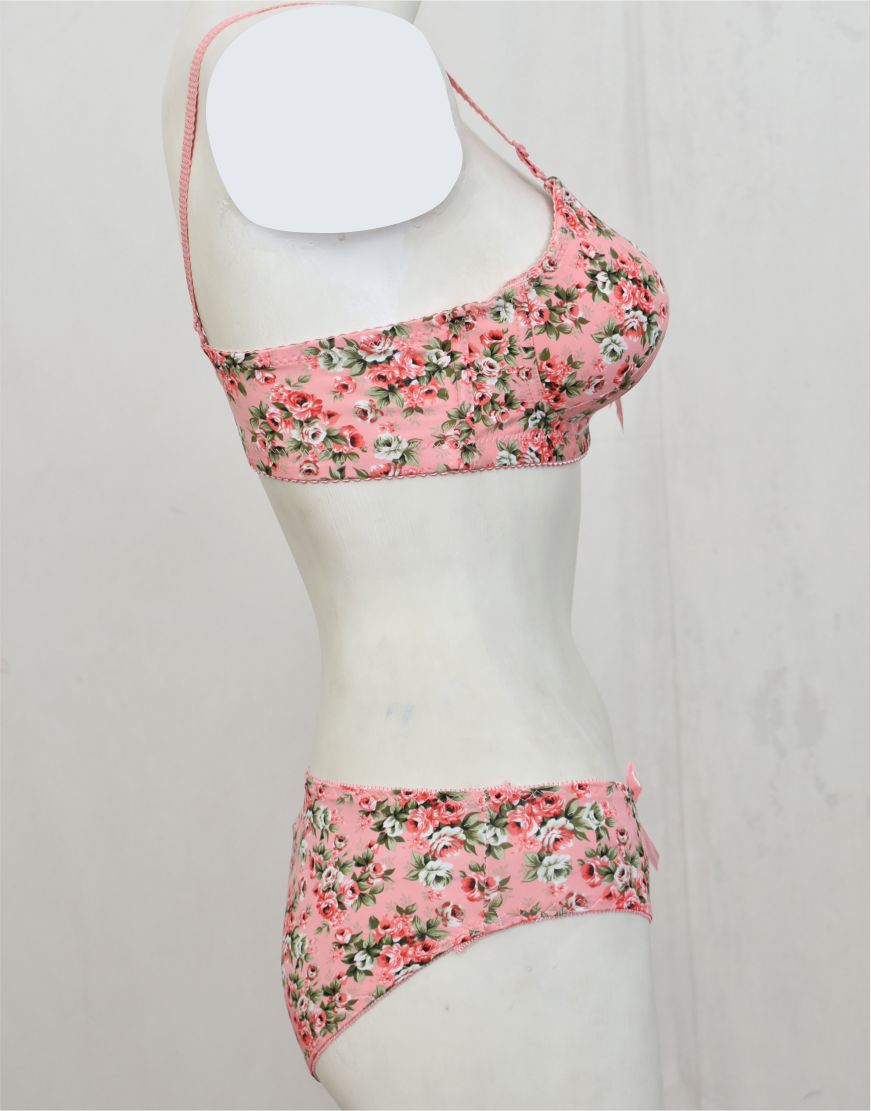 Spring Flowers Padded Bra Panty Set