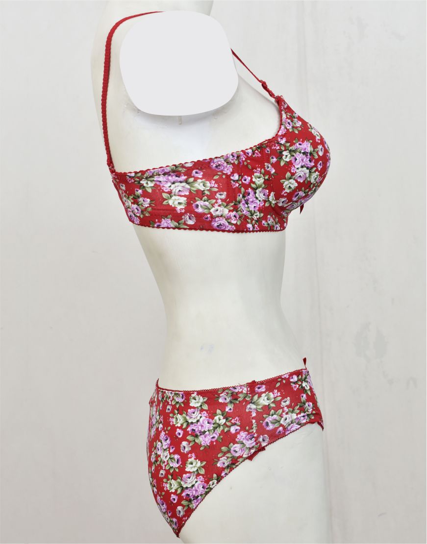 Spring Flowers Padded Bra Panty Set