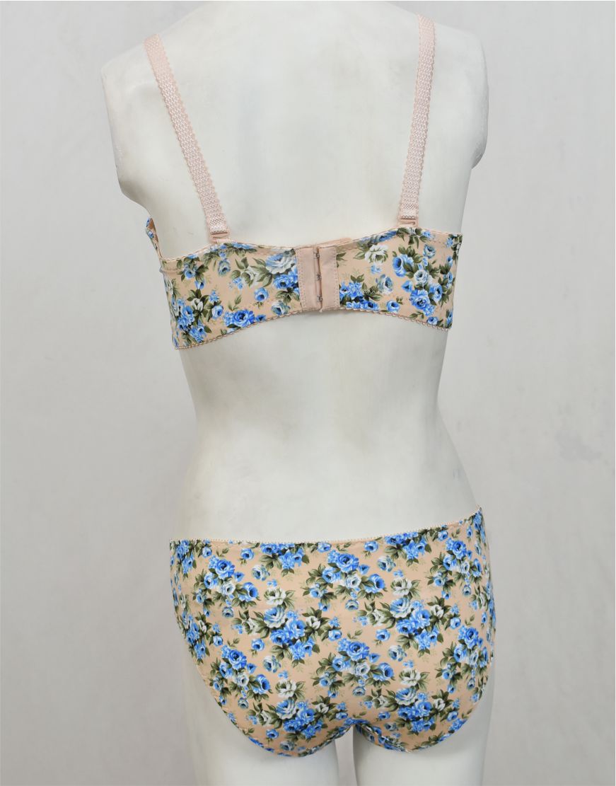 Spring Flowers Padded Bra Panty Set