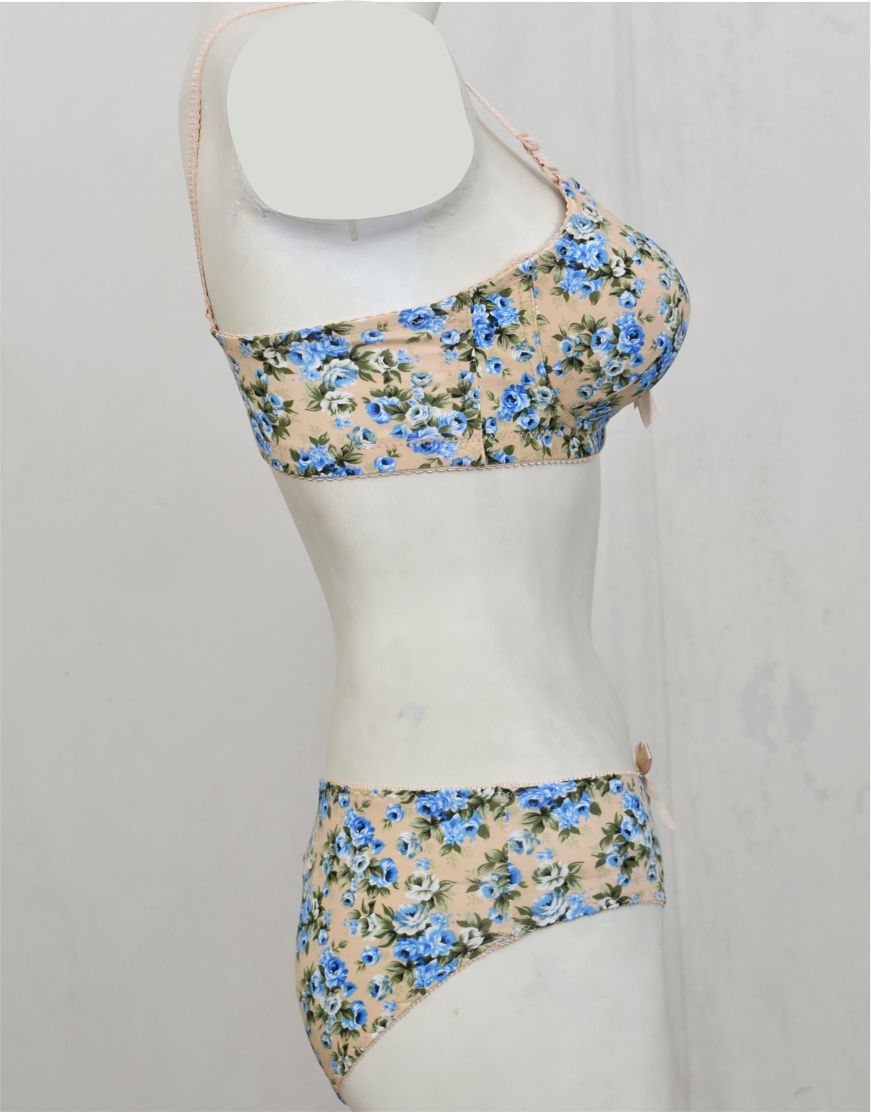 Spring Flowers Padded Bra Panty Set
