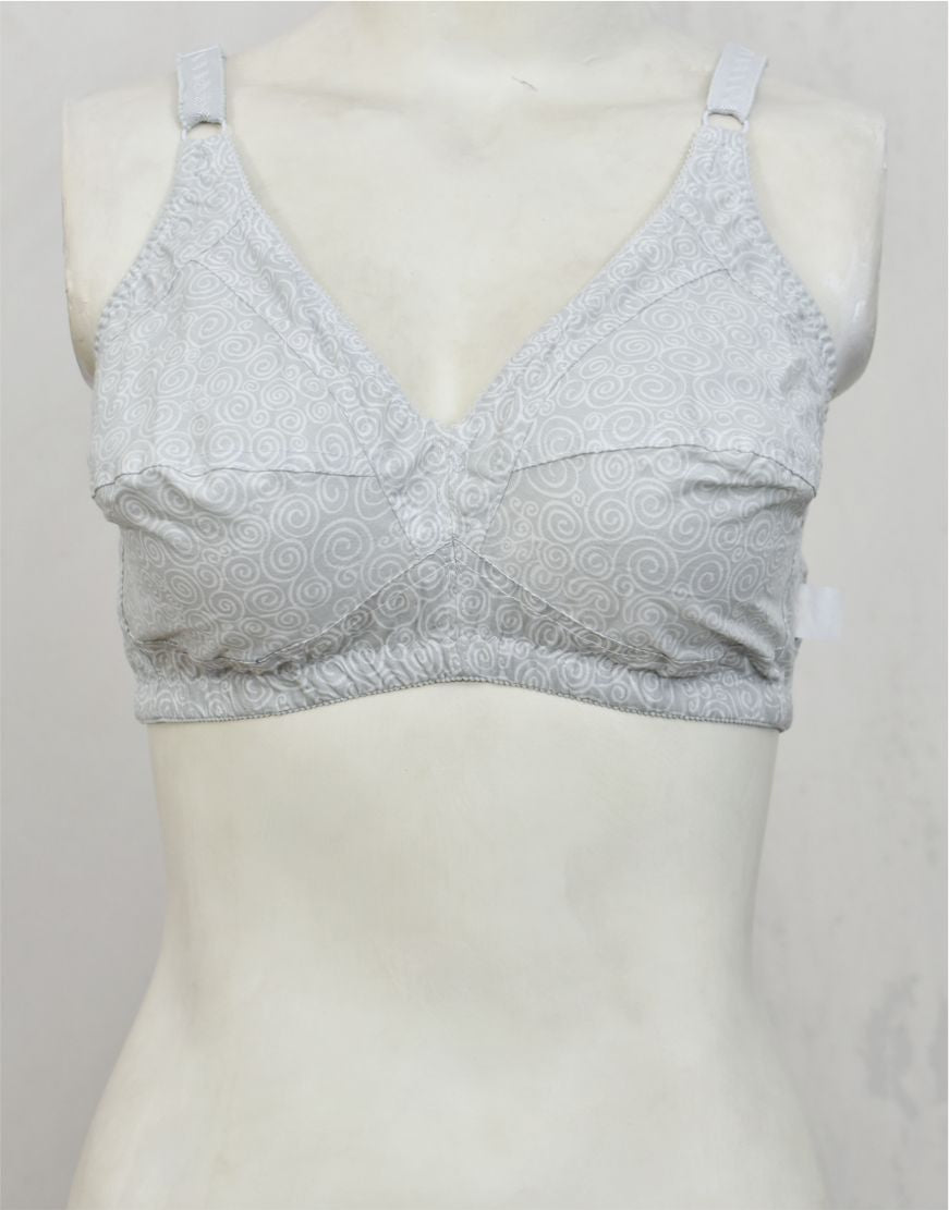 Pack of 3 Printed Cotton Woven Fabric Bras FN145 (Non-Padded, Non Wired)