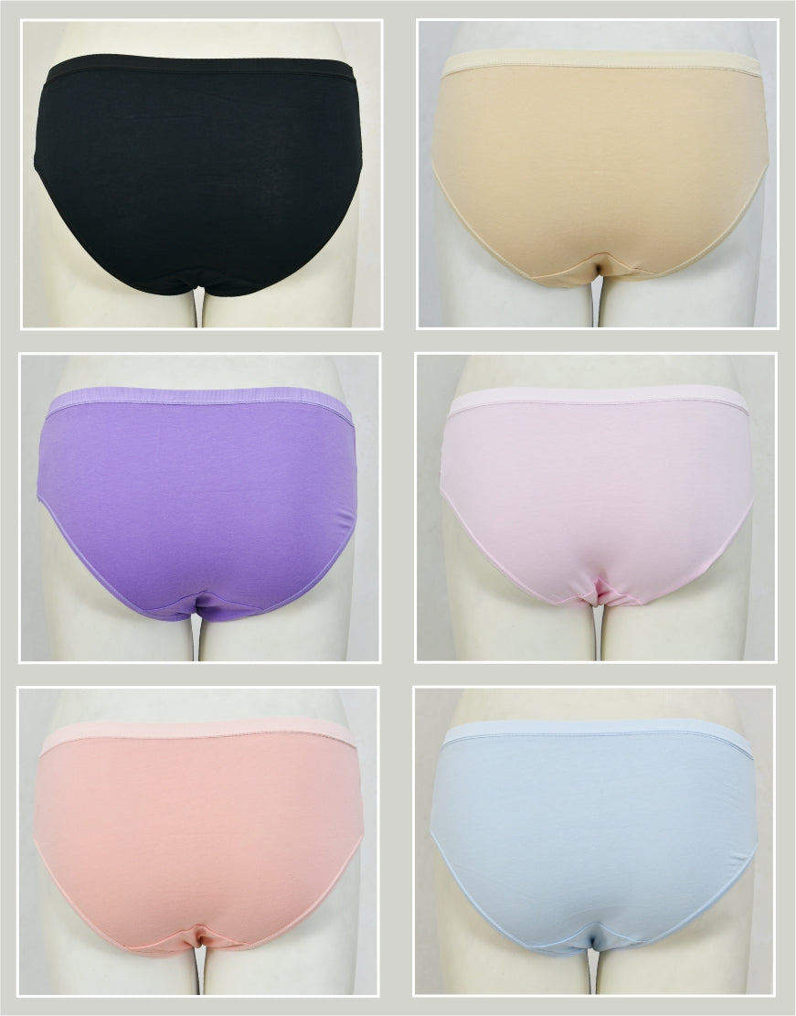 Pack of 6 Ultra Soft High Cut Briefs HC07
