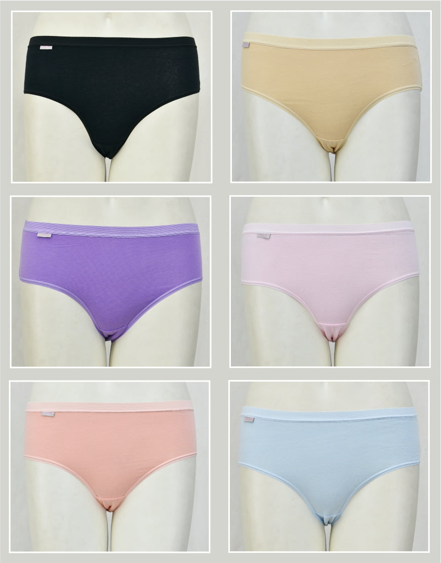 Pack of 6 Ultra Soft High Cut Briefs HC07