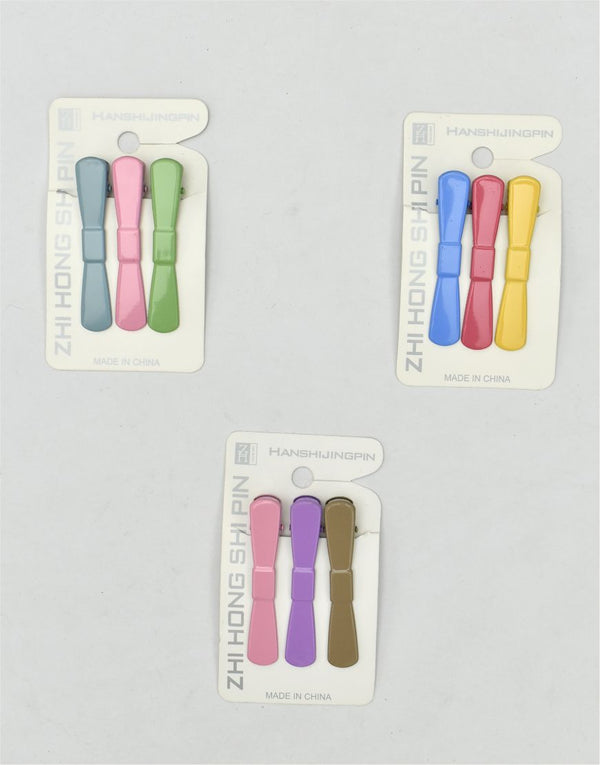 Set of 3 Pastel Colored Hair Pins