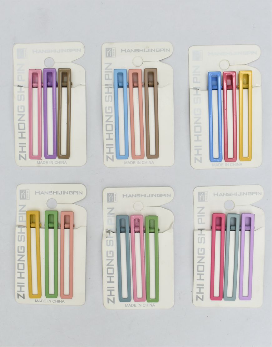 Set of 3 Powder Coated Metal Hair Pins