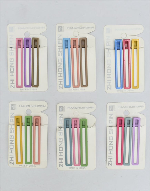 Set of 3 Powder Coated Metal Hair Pins