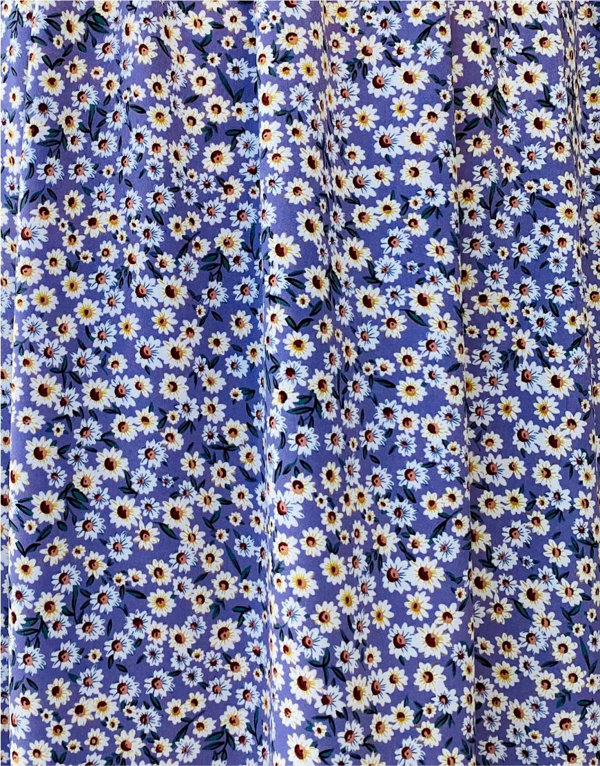 Smoked Georgette Tiny Flowers Print Maxi