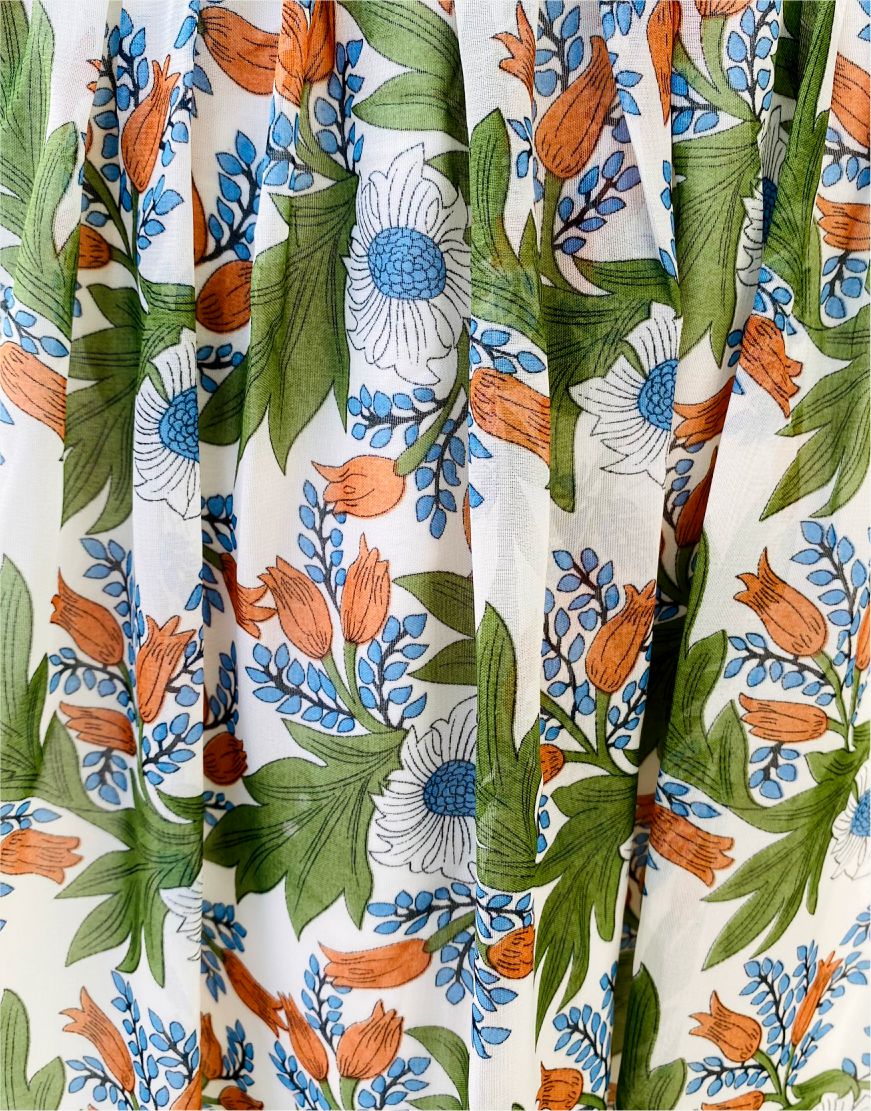 Chiffon Floral Print Maxi With Lining
