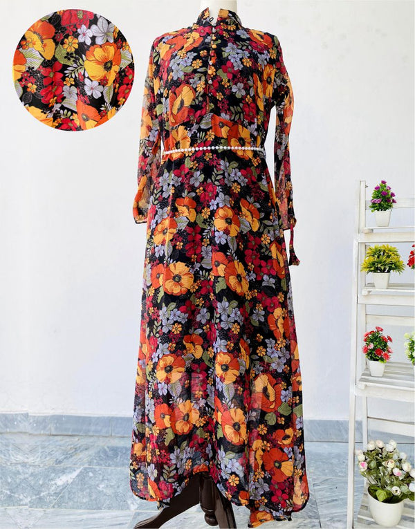 Chiffon Maxi With Lining (Chain Belt included)