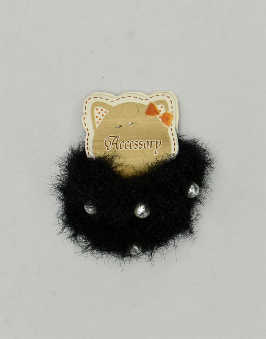 Pack of 2 Fur Pearl Hair Ponies