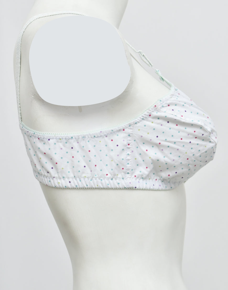 Pack of 3 Printed Cotton Woven Fabric Bras FN142 (Non-Padded, Non Wired)