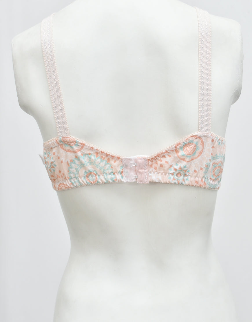 Pack of 3 Printed Cotton Woven Fabric Bras FN144 (Non-Padded, Non Wired)