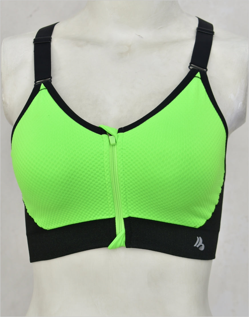 Front Zipper Sports Bra