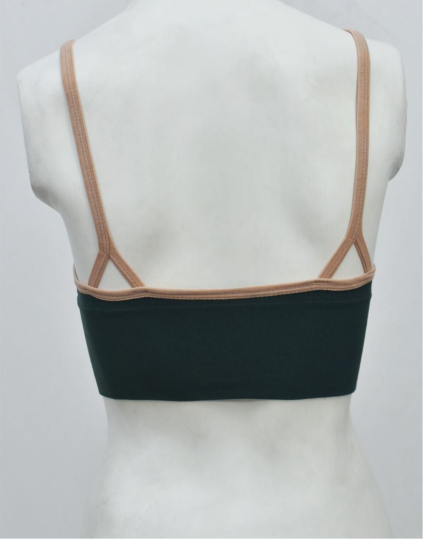 Front Zipper Crop Top Bra