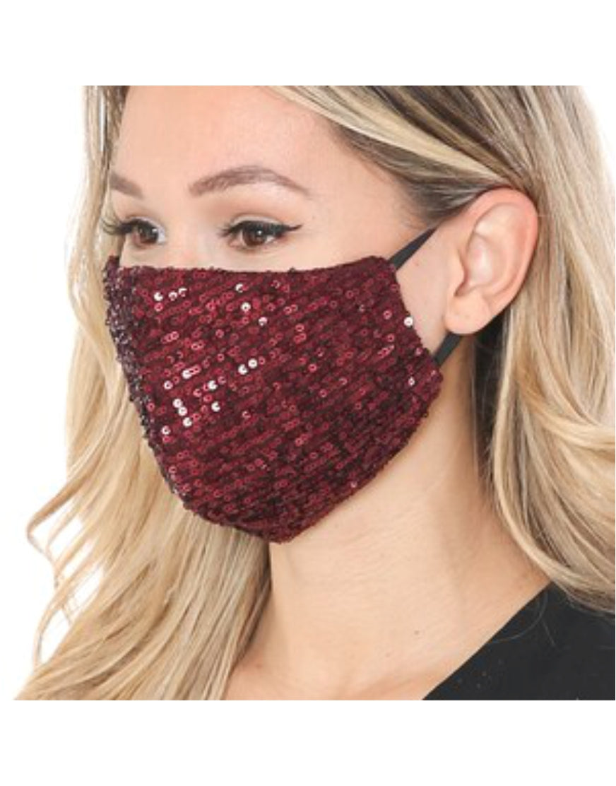 Sequin Fancy Dust Mask / Wedding Mask / Party Mask / Fashion Mask / Covid Mask
