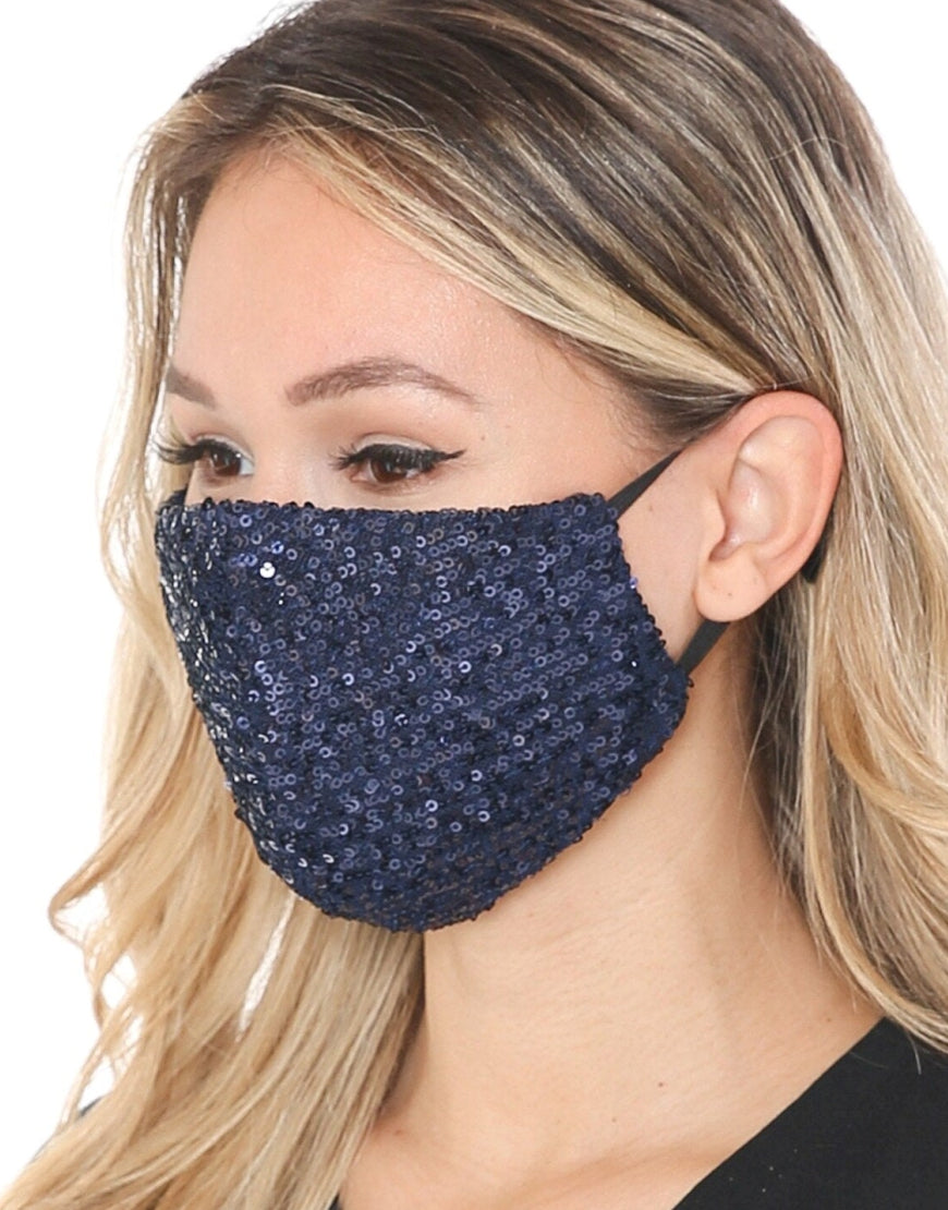 Sequin Fancy Dust Mask / Wedding Mask / Party Mask / Fashion Mask / Covid Mask