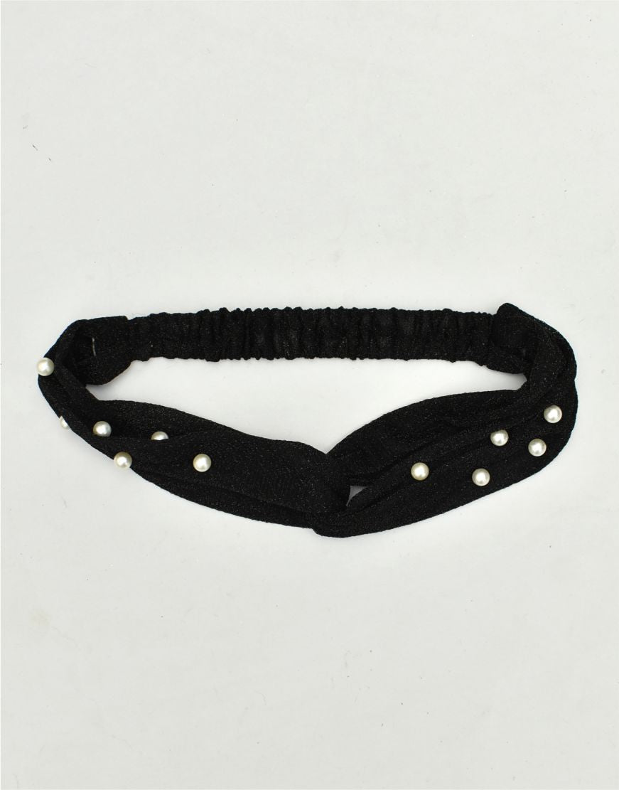 Turban Style Stretchable Pearl Studded Headband