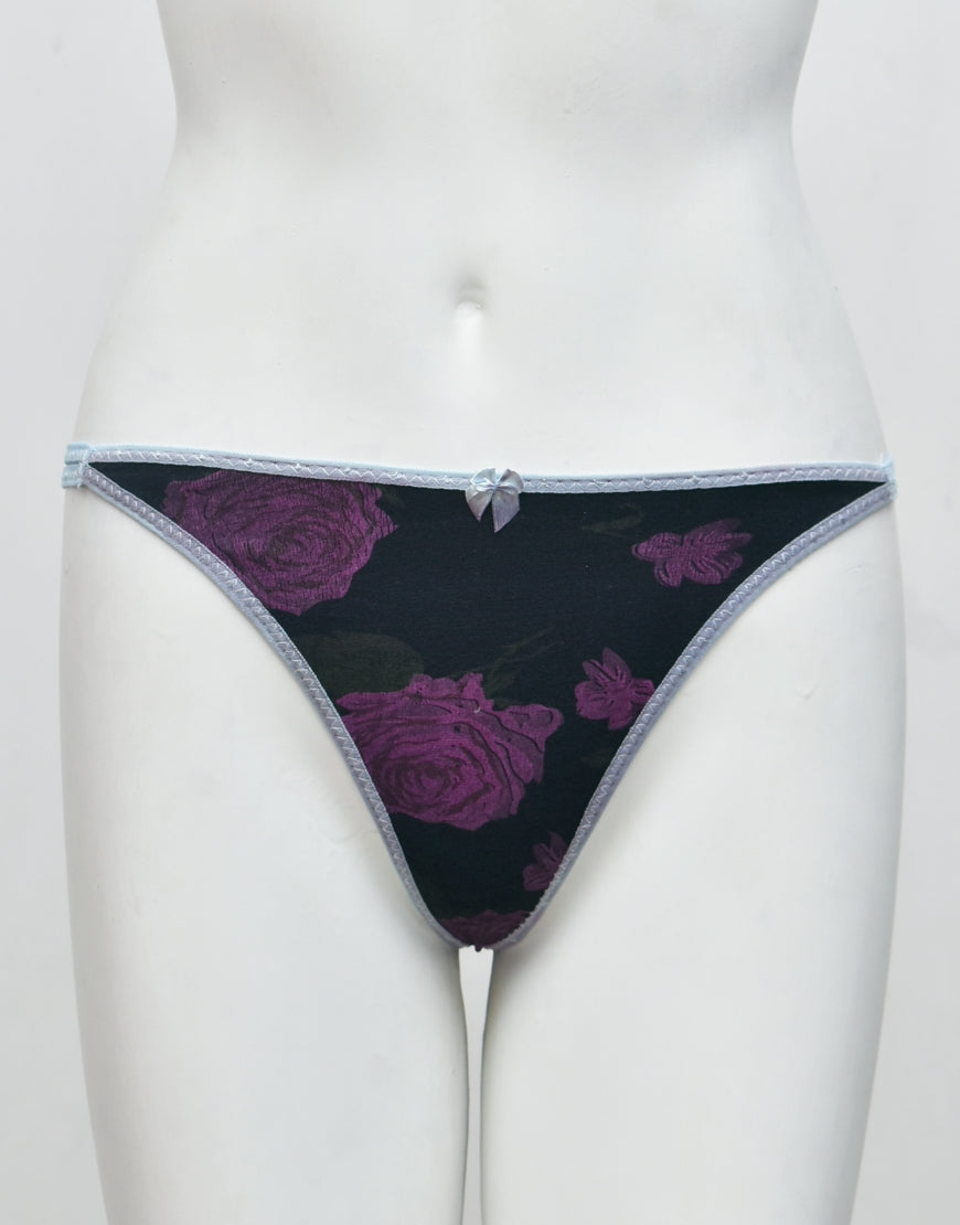 Floral Print Thong Panty