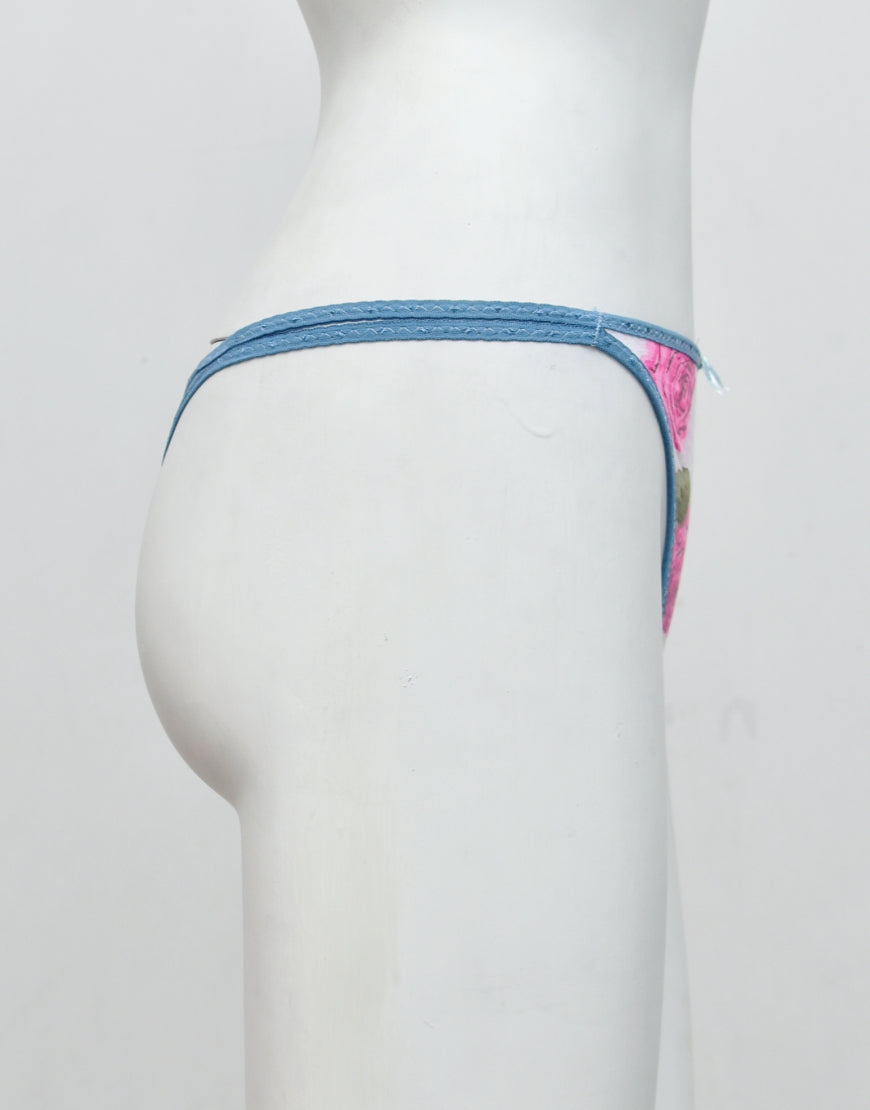 Floral Print Thong Panty